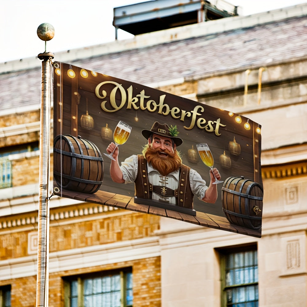 Oktoberfest Gartenflagge Bierfest-Motiv, Wetterfeste Deko