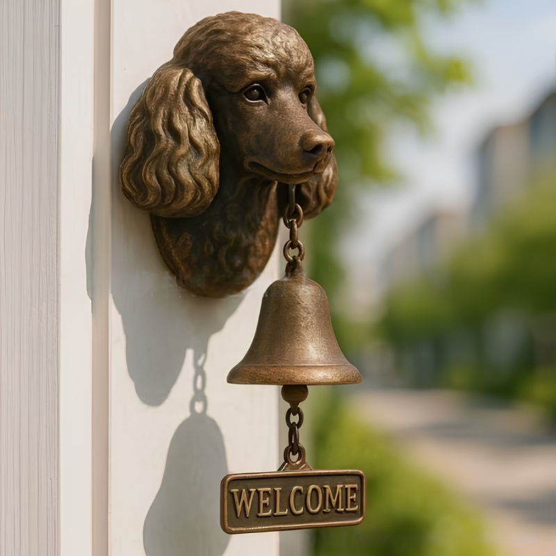 DogDoorbell – Rustikale Hundefigur-Türklingel im Vintage-Stil
