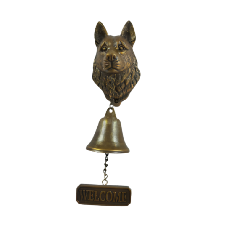 DogDoorbell – Rustikale Hundefigur-Türklingel im Vintage-Stil
