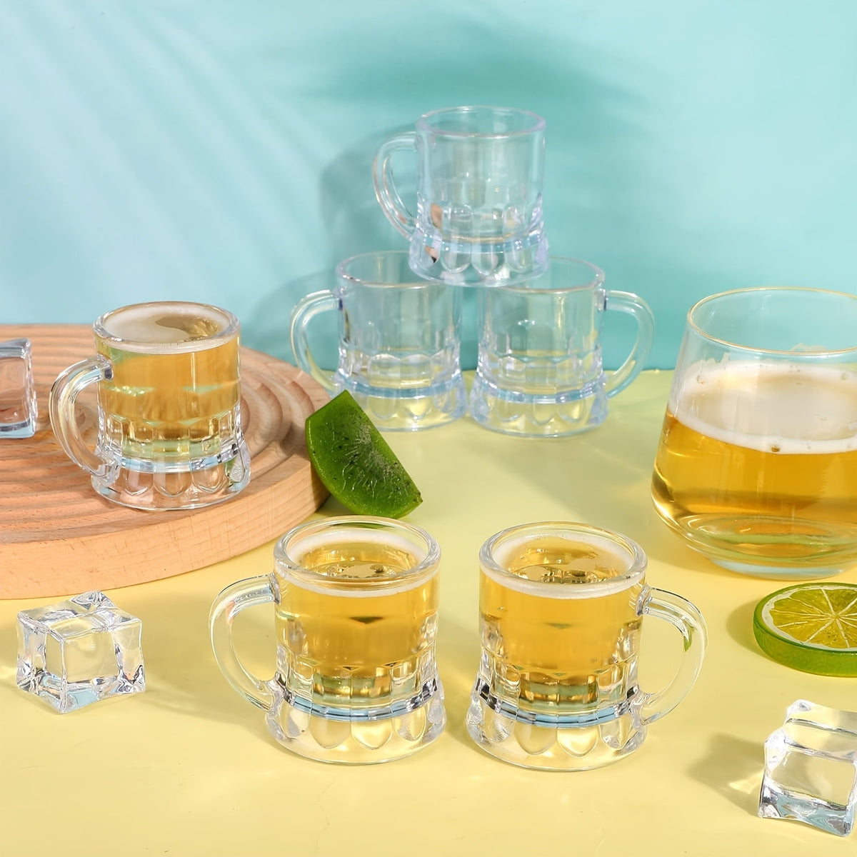 Mini Bierkrüge Oktoberfest Shotgläser, Klar Kunststoff 30er-Set