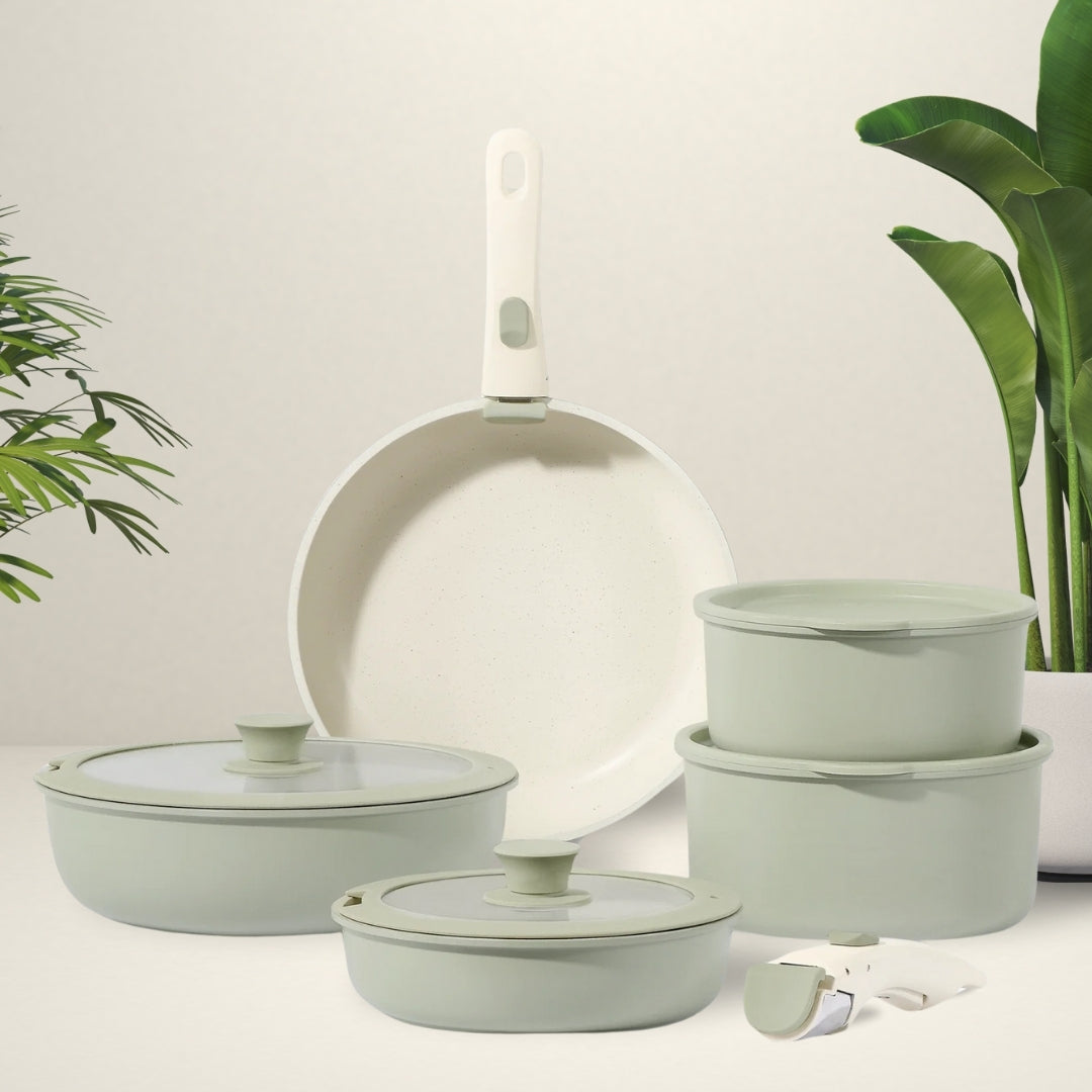 CeramicPans Keramik-Pfannenset Mit Abnehmbaren Griffen