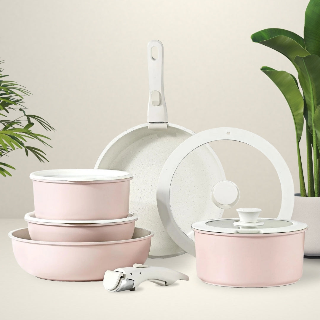 CeramicPans Keramik-Pfannenset Mit Abnehmbaren Griffen