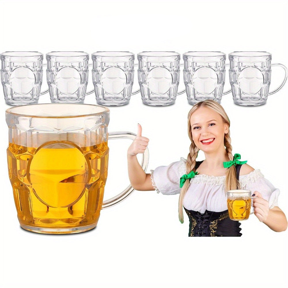Bierkrüge Oktoberfest, Kunststoff Maskrug 6er-Set