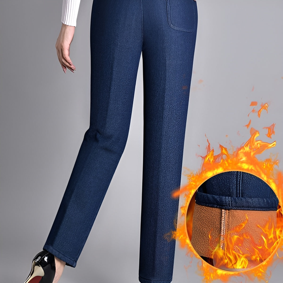 CasualJeans Stretch-Jeans Mit Hoher Taille Und Geradem Bein