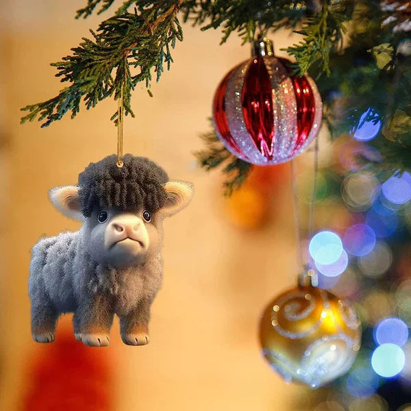 CowDecor Cartoon Kuh Weihnachtsbaum-Anhänger