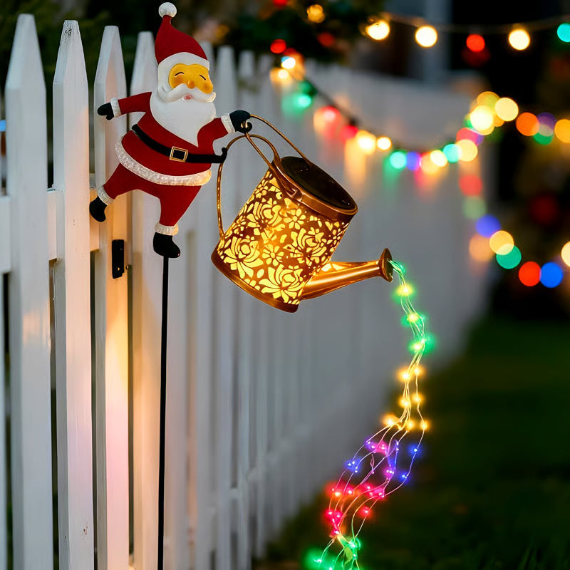 SantaKettle – Solarbetriebene Weihnachtsmann-Gartenleuchte