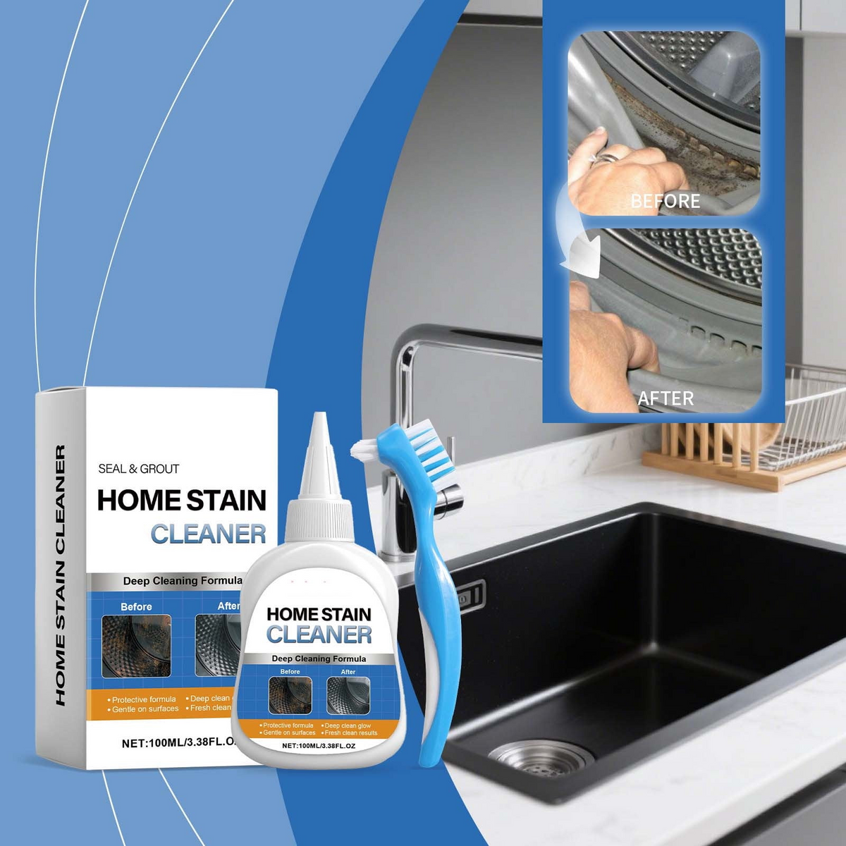 StainSolution Fleckentferner mit Schrubber