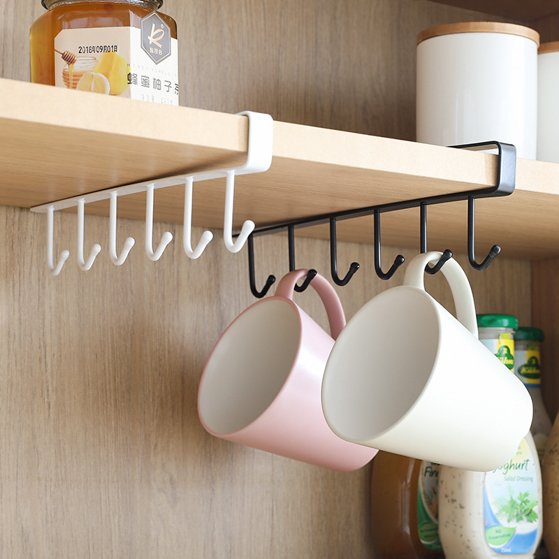 ShelfHooks – Hängeregal mit 6 Haken für Küche und Kleiderschrank, 2er Set