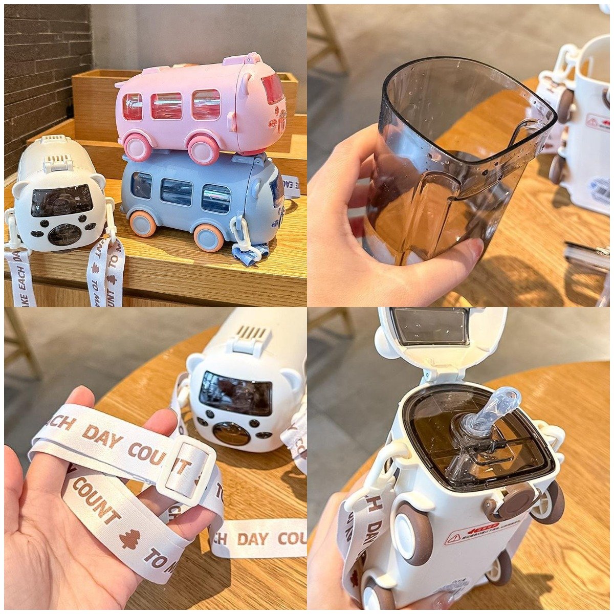 BusTumbler – Trinkflasche im Bus-Design für Kinder