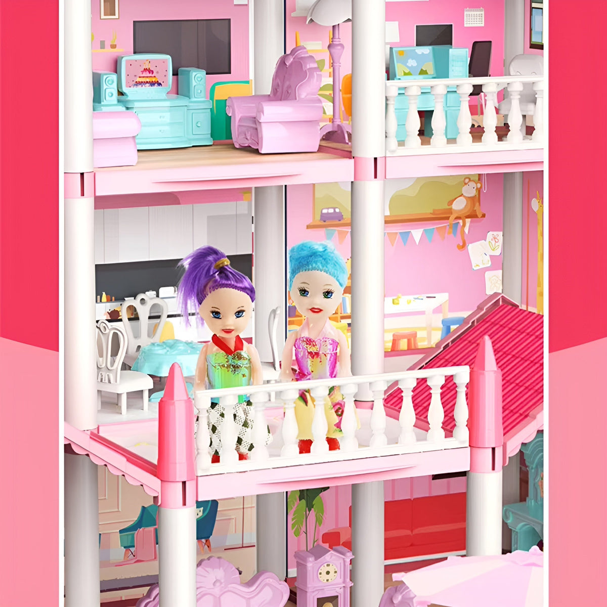 MiniMansion DIY Puppenhaus, Kreatives Spielset Für Kinder