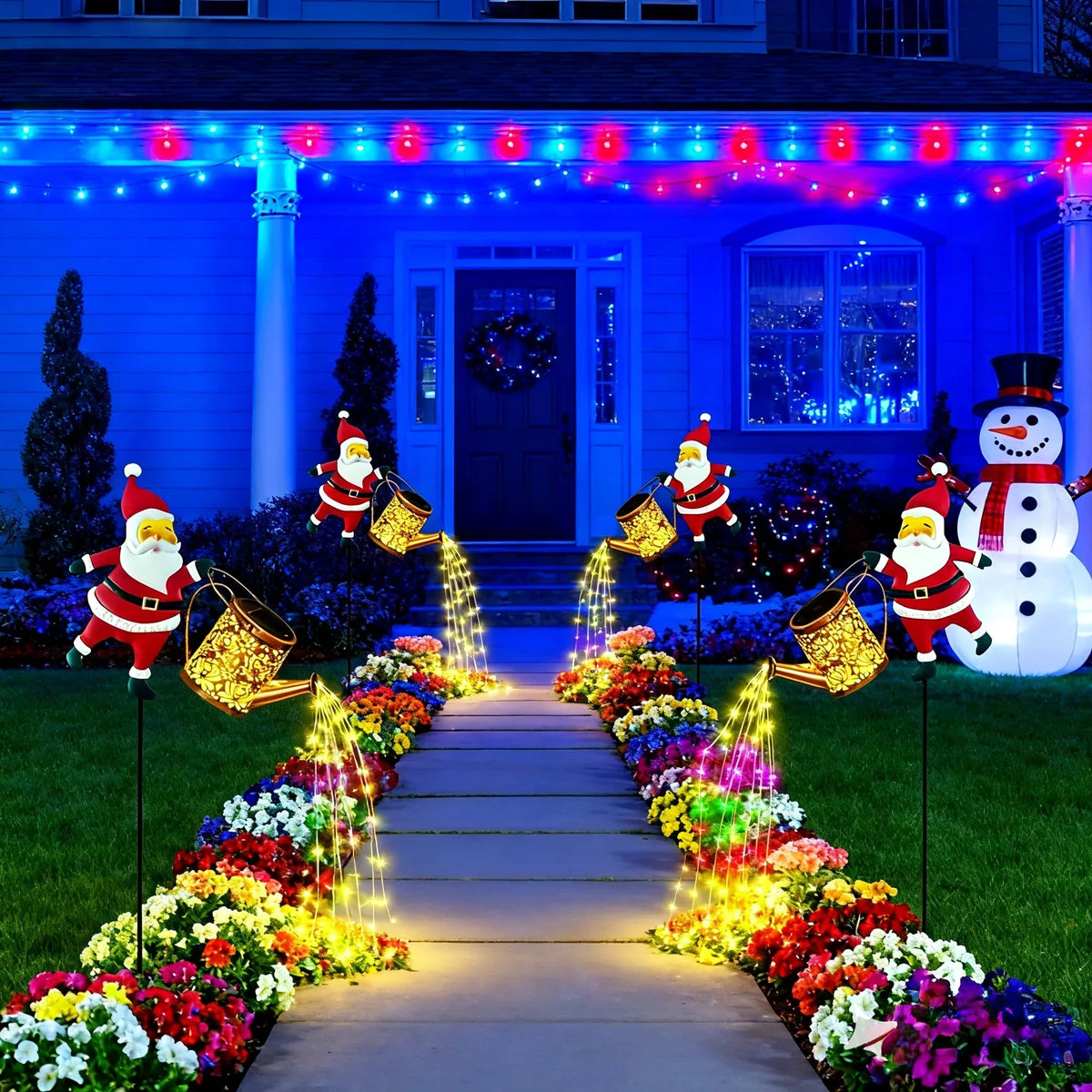 SantaKettle – Solarbetriebene Weihnachtsmann-Gartenleuchte