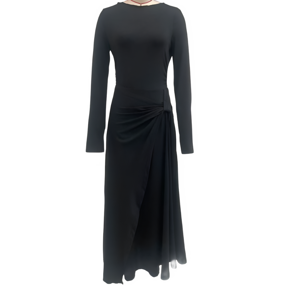 MaxiDress Wickelkleid Mit Fließendem Maxi-Rock