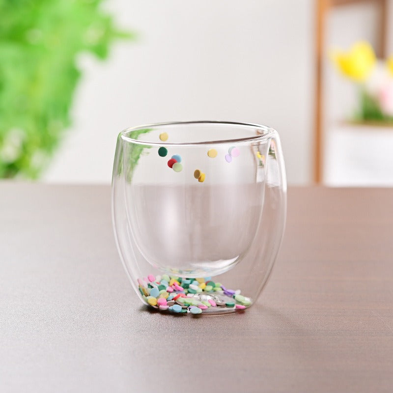 CrystalMug Doppelwandiges Glas, Isolierender Kaffeebecher