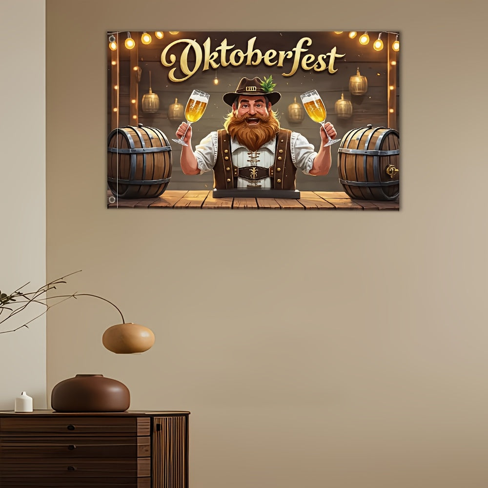 Oktoberfest Gartenflagge Bierfest-Motiv, Wetterfeste Deko