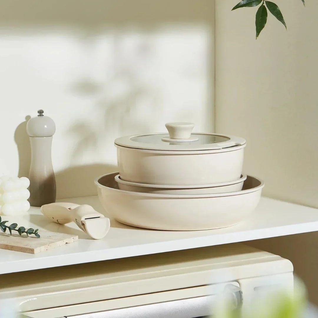 CeramicPans Keramik-Pfannenset Mit Abnehmbaren Griffen