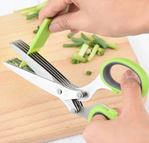 KitchenScissors 5-Klingen Küchenschere Für Kräuter Und Salat