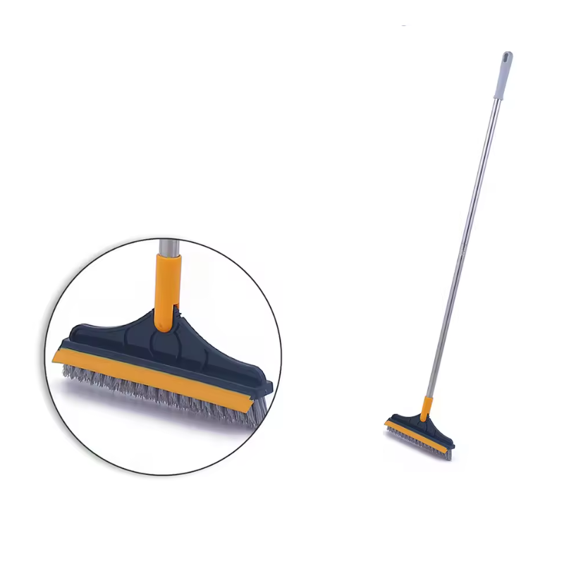 MultiBroom Fugenbesen mit langem Griff, Gesamtansicht und Bürstenkopf-Detail