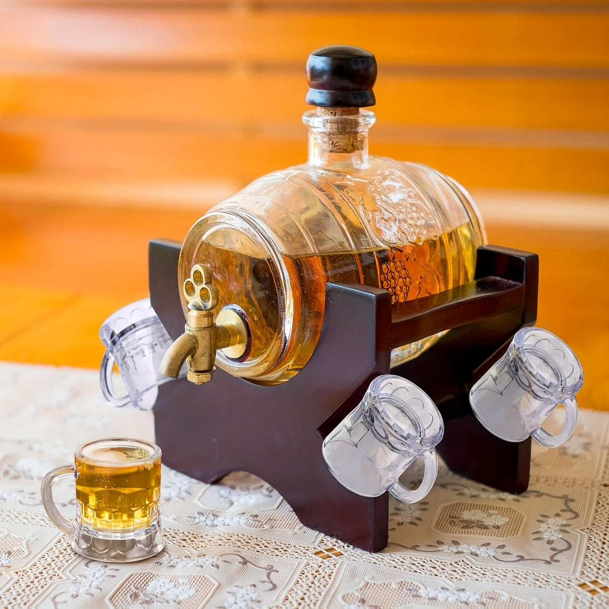 Mini Bierkrüge Oktoberfest Shotgläser, Klar Kunststoff 30er-Set