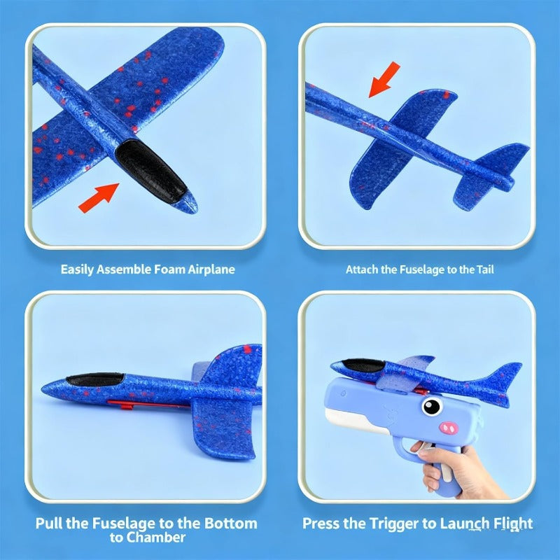 DinoBlaster – Dinosaurier-Flugzeug-Launcher für Kinder