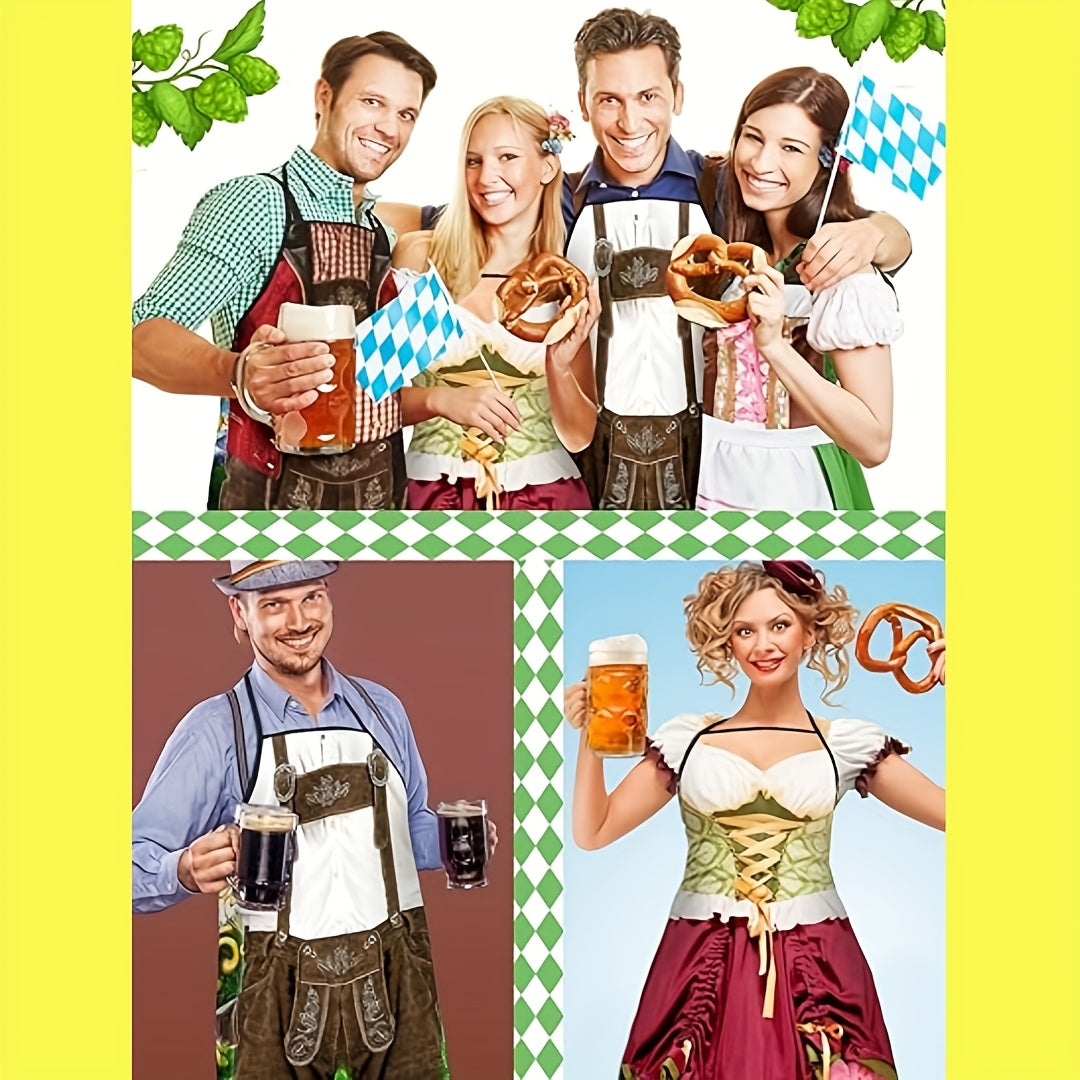 Oktoberfest Schürzen-Set Damen & Herren, Grillschürze 4-teilig