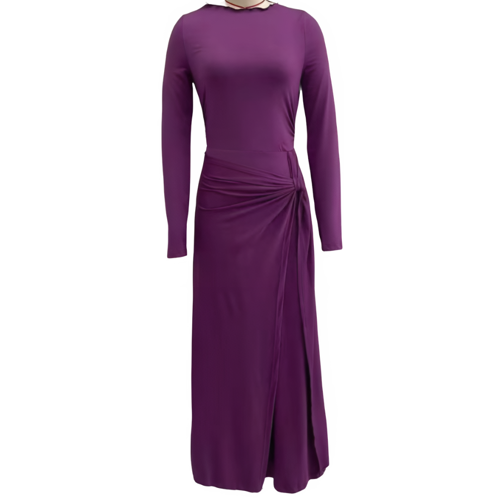 MaxiDress Wickelkleid Mit Fließendem Maxi-Rock