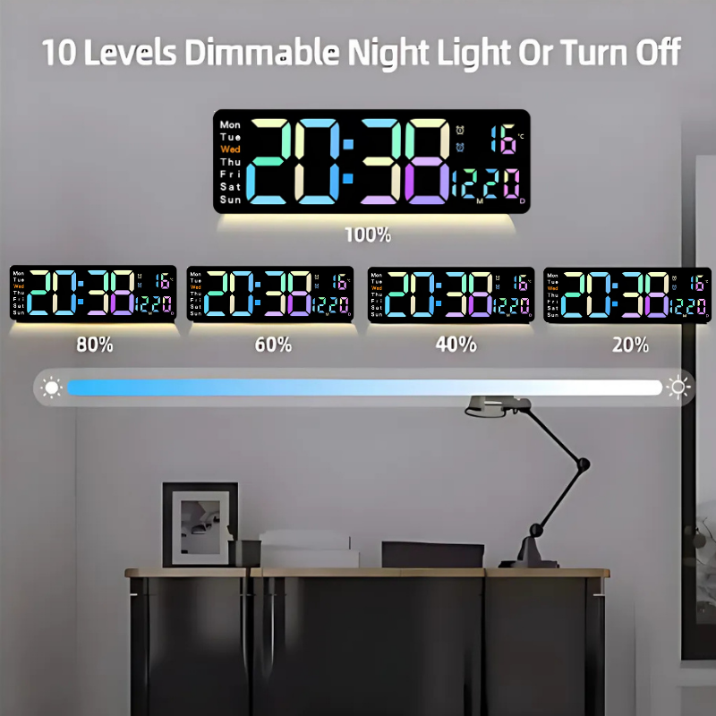 DigitalClock 10 Stufen dimmbares Nachtlicht Vergleich