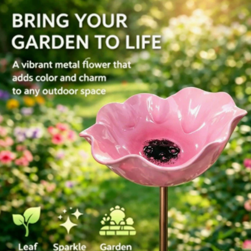 Blumenförmige Vogeltränke für Garten & Balkon