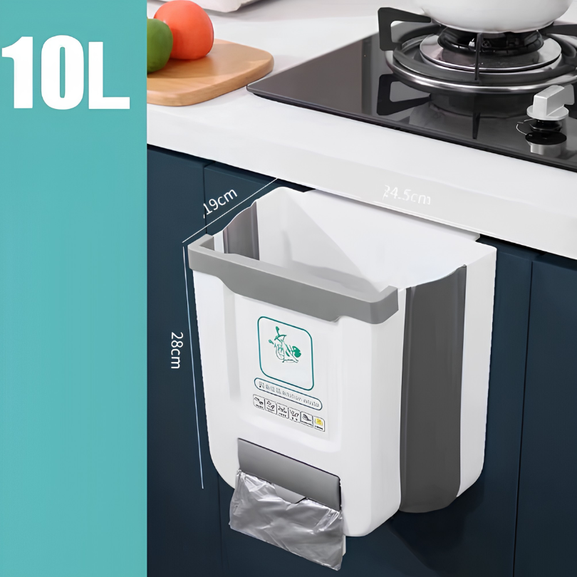 TrashHolder – Faltbarer Mülleimer-Halter für Schranktüren