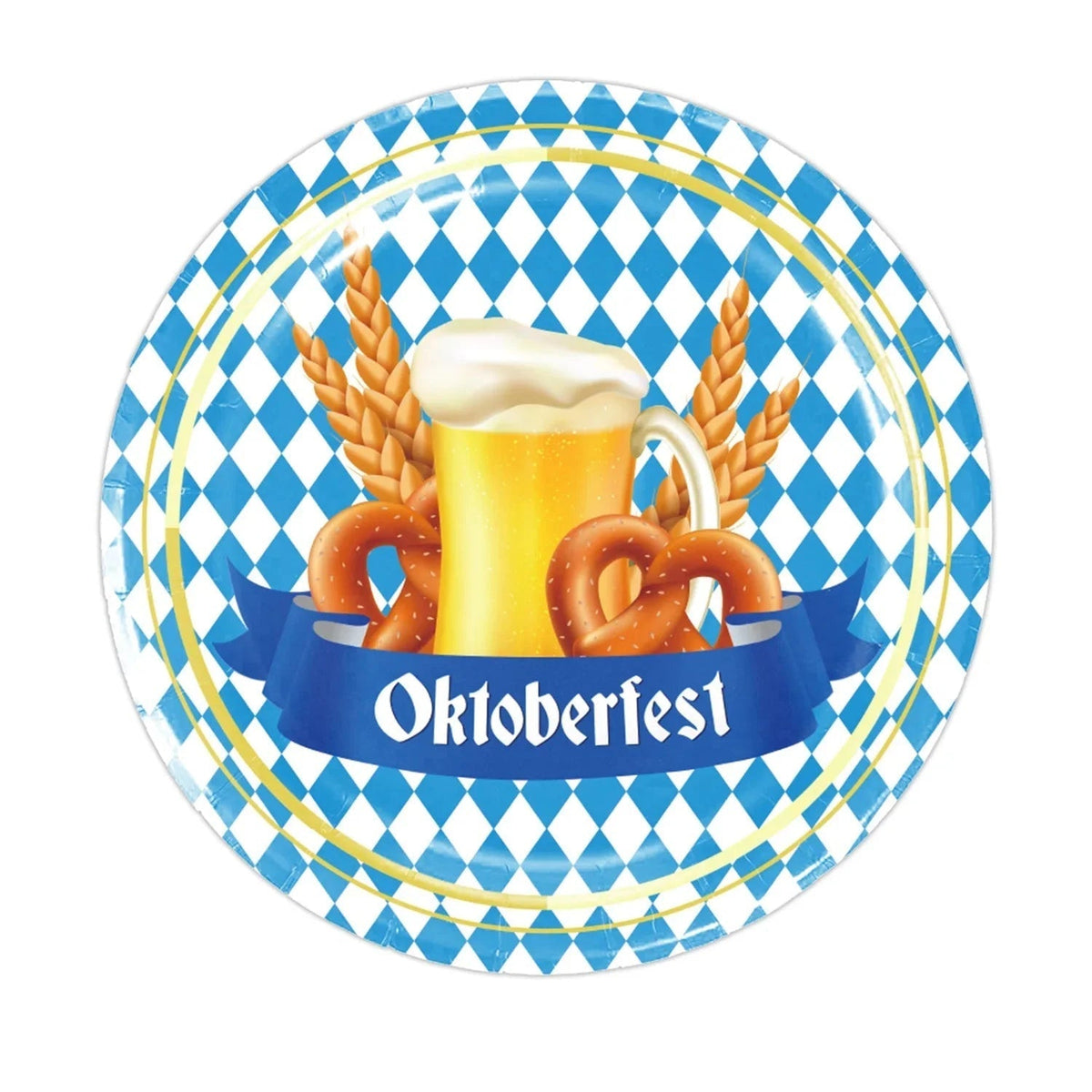Oktoberfest Partygeschirr-Set für 12 Personen, Einweg mit Tischdecke