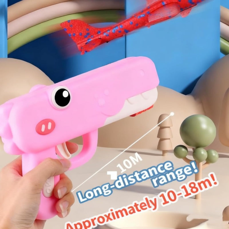DinoBlaster – Dinosaurier-Flugzeug-Launcher für Kinder