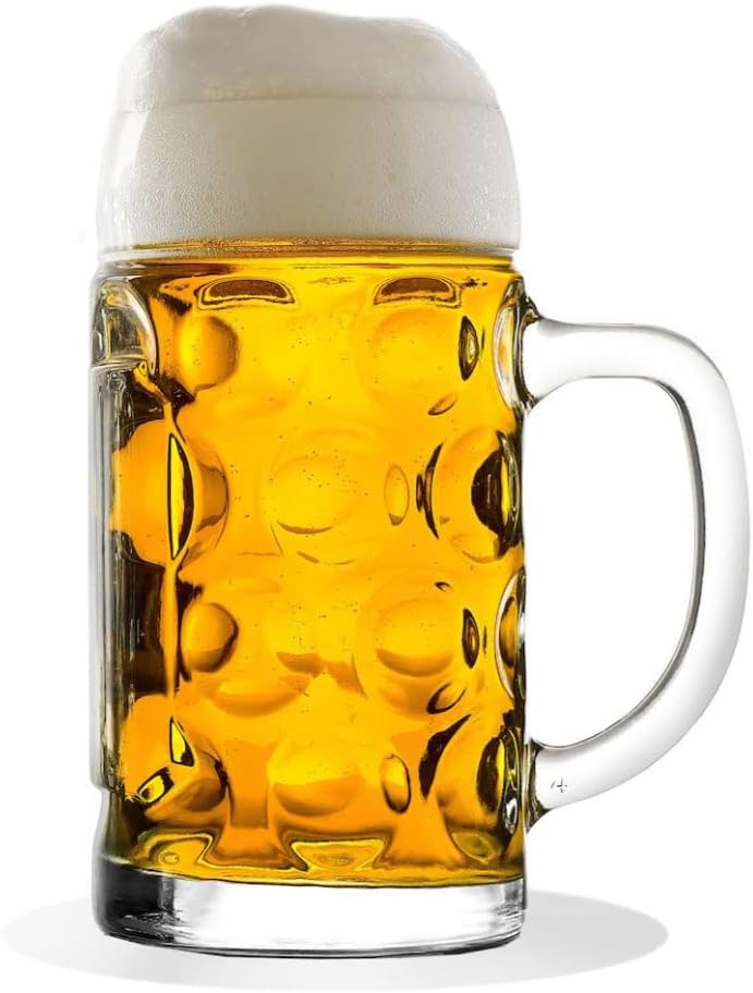 Maßkrug Bierkrug Glas Oktoberfest, Kristallglas 0,5L