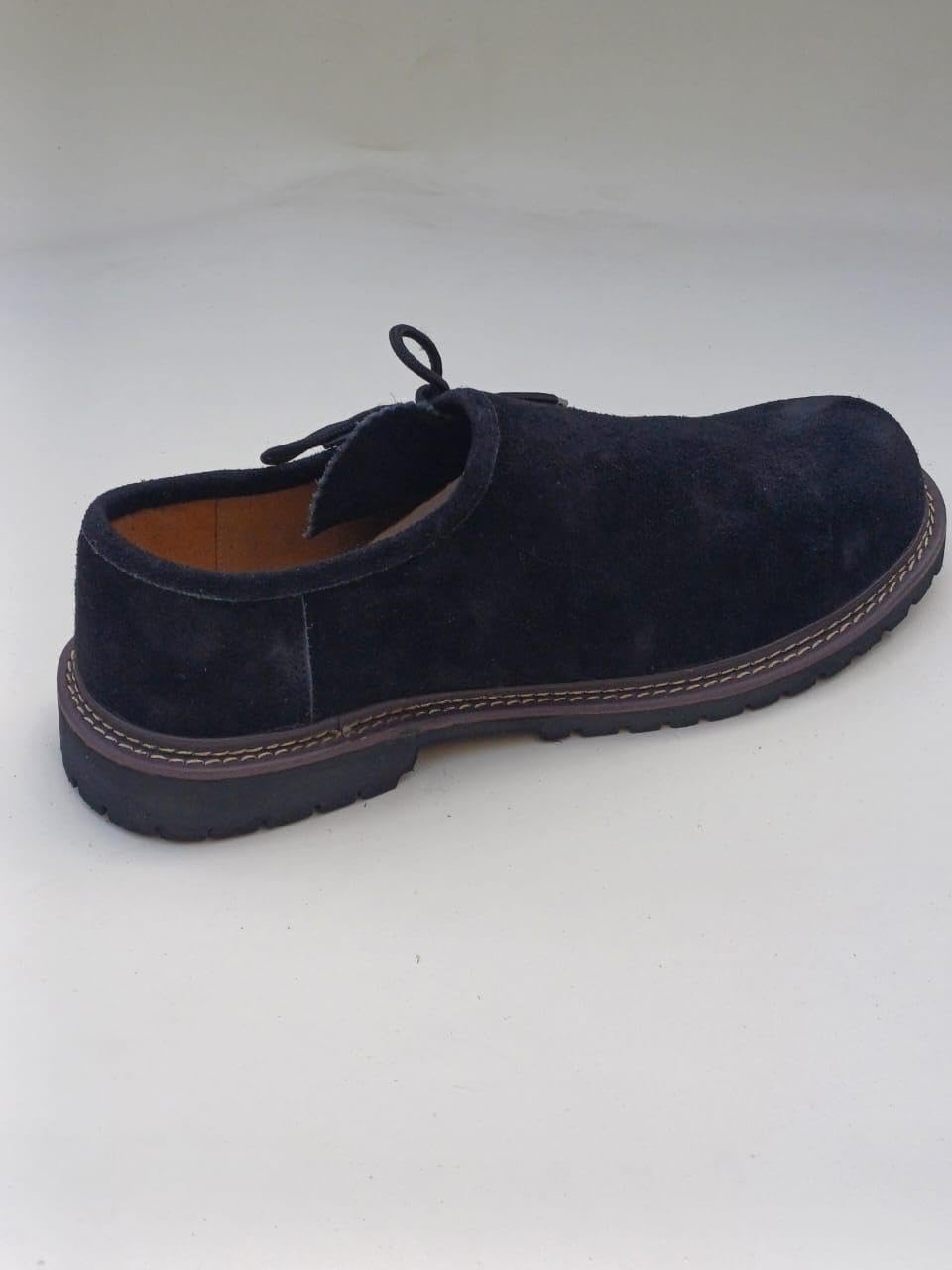Haferlschuhe Herren Oktoberfest, Trachtenschuhe Wildleder Schwarz