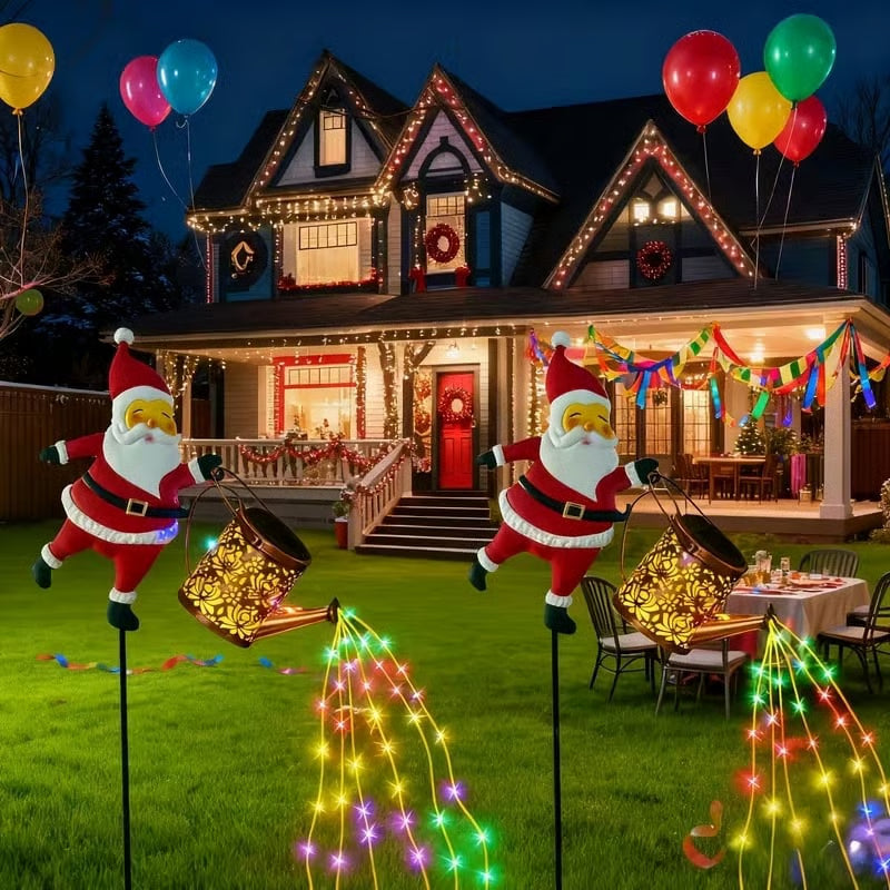 SantaKettle – Solarbetriebene Weihnachtsmann-Gartenleuchte