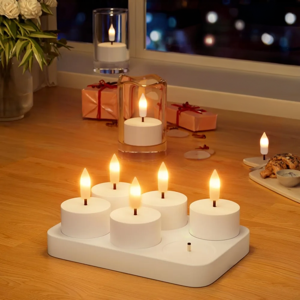CozyCandles – Wiederaufladbare LED-Teelichter mit Fernbedienung