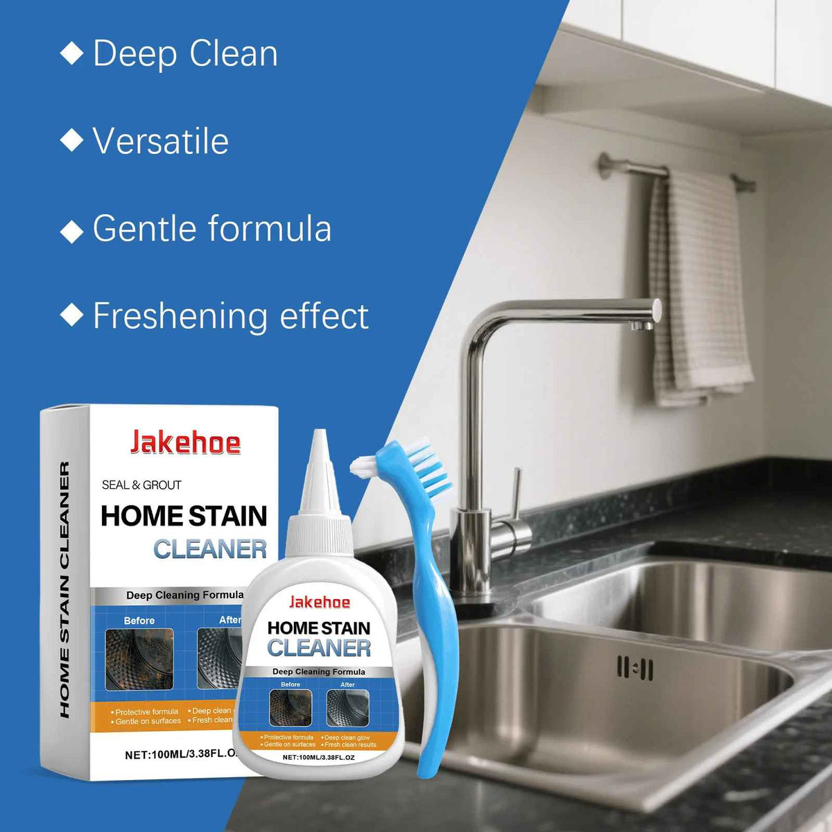 StainSolution Fleckentferner mit Schrubber