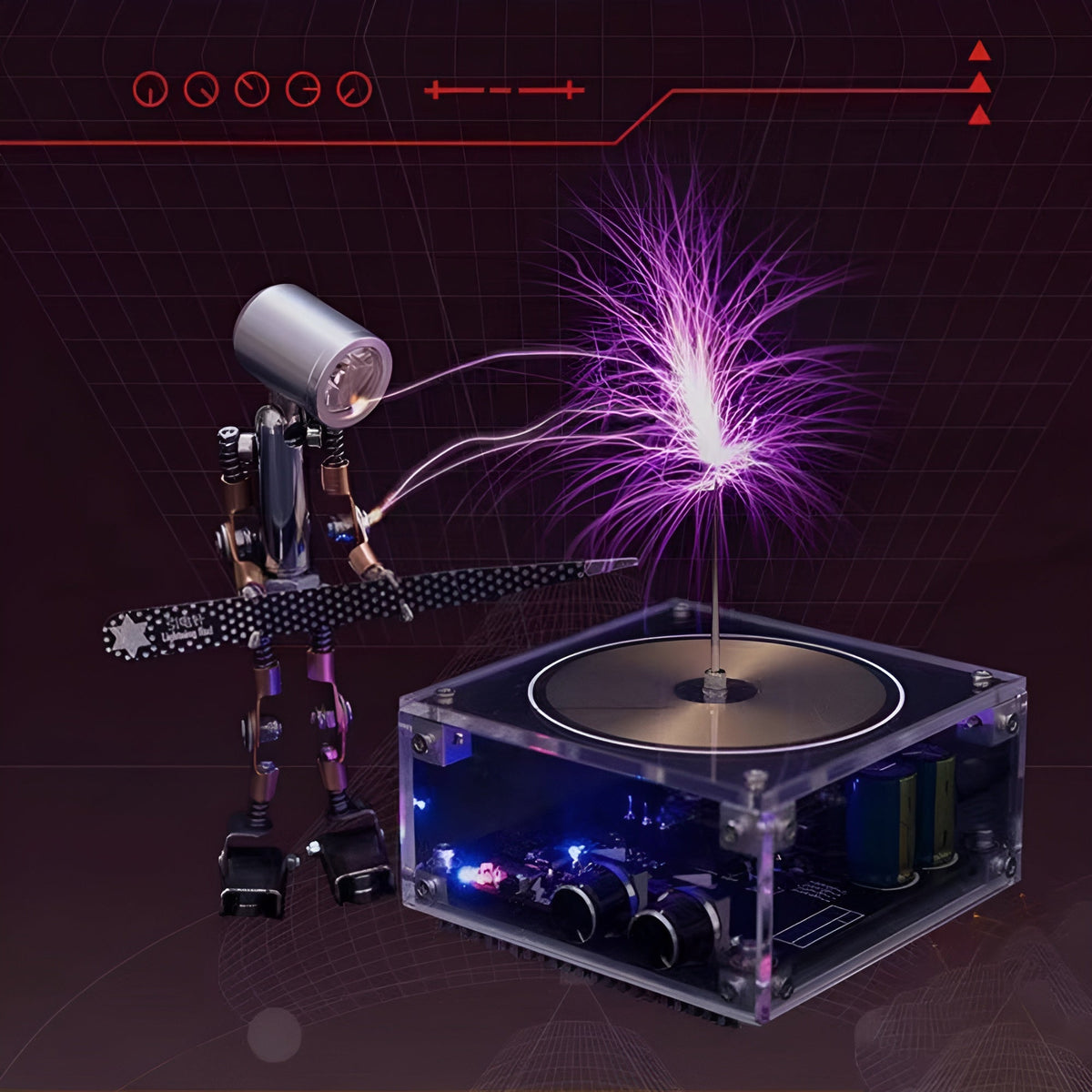 MusicalSpark Tesla-Spule Mit Musiksteuerung, Elektrischer Blitz-Effekt