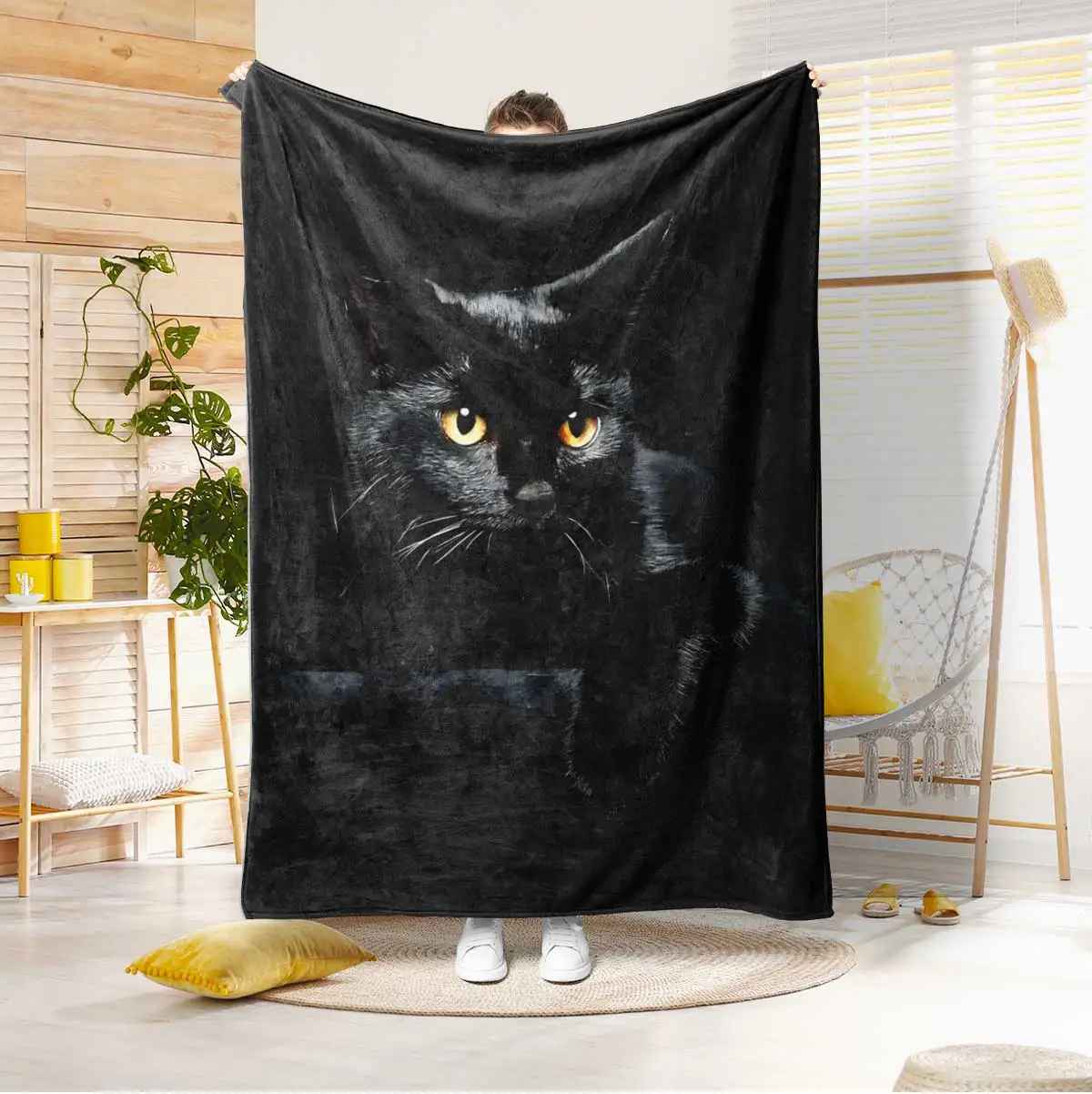 CozyBlanket Kuscheldecke Katzenmotiv, Ultraweiches Flanell