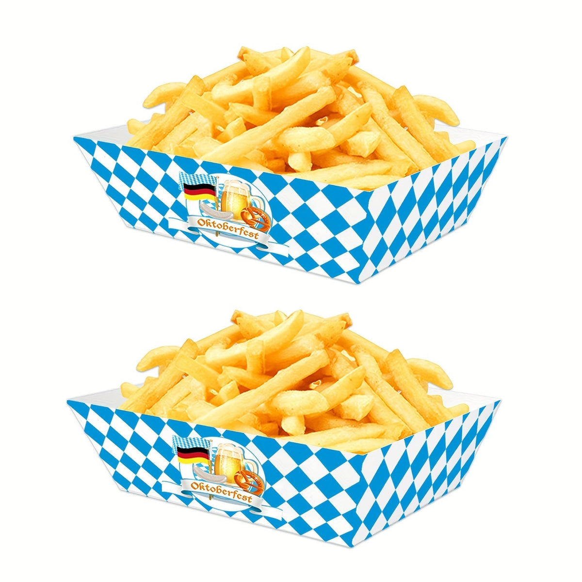 Oktoberfest Snackschalen Papier, Rautenmuster 2x20 Stück