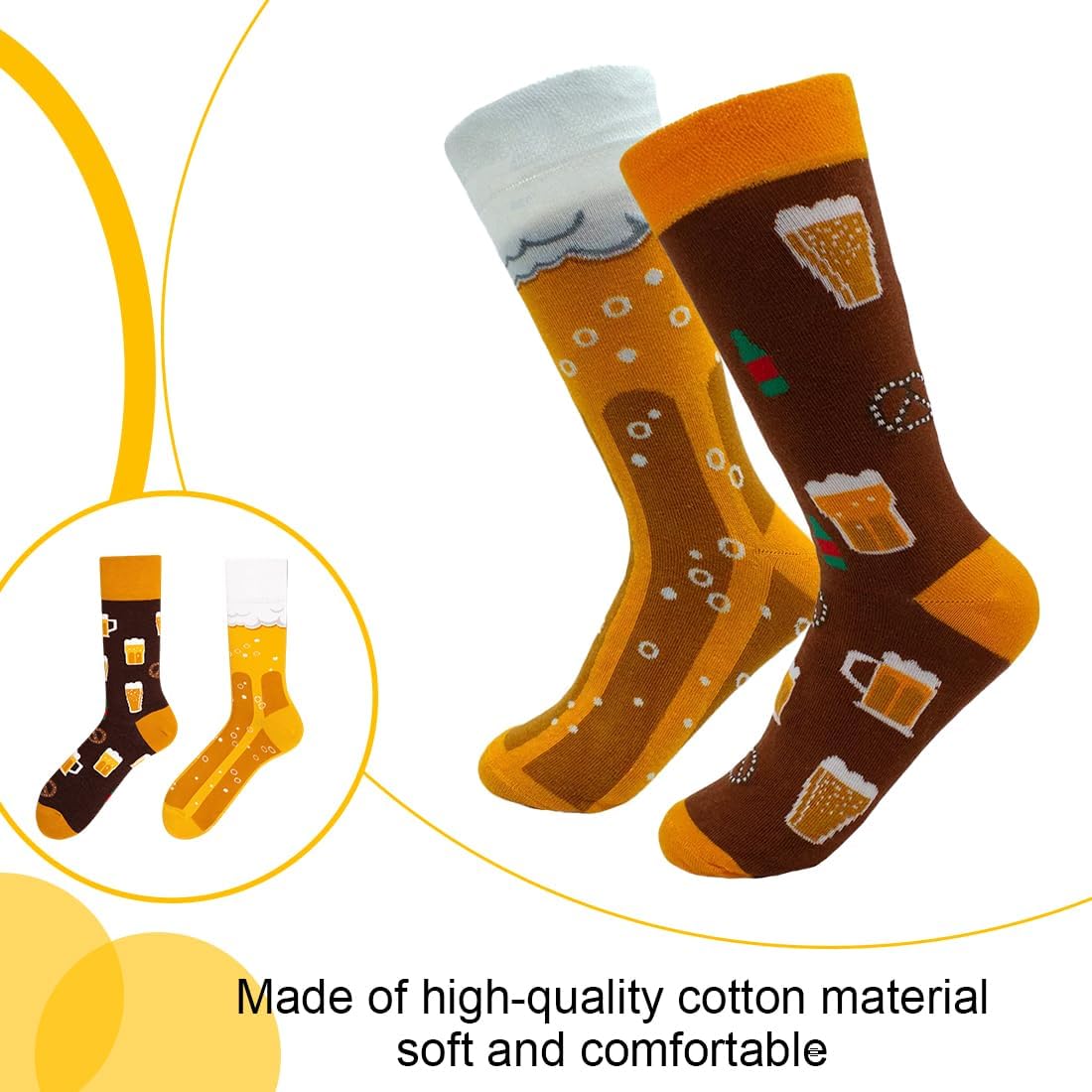 Biersocken Oktoberfest Motivsocken, Unisex 2er-Set