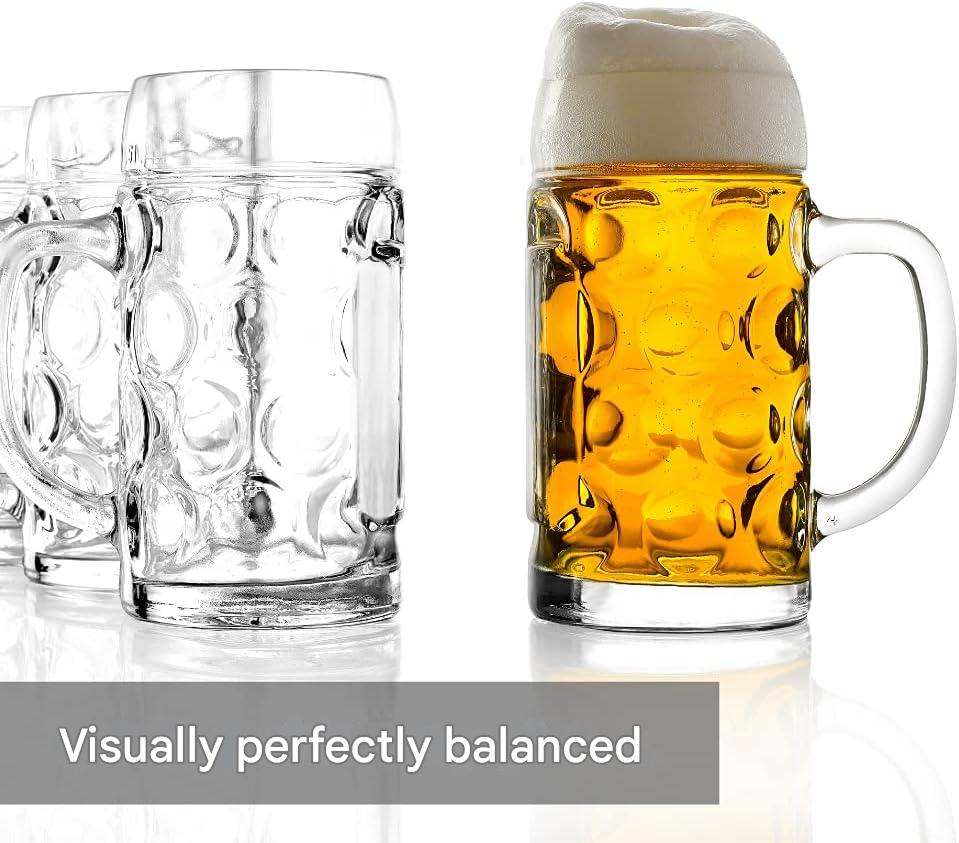 Maßkrug Bierkrug Glas Oktoberfest, Kristallglas 0,5L