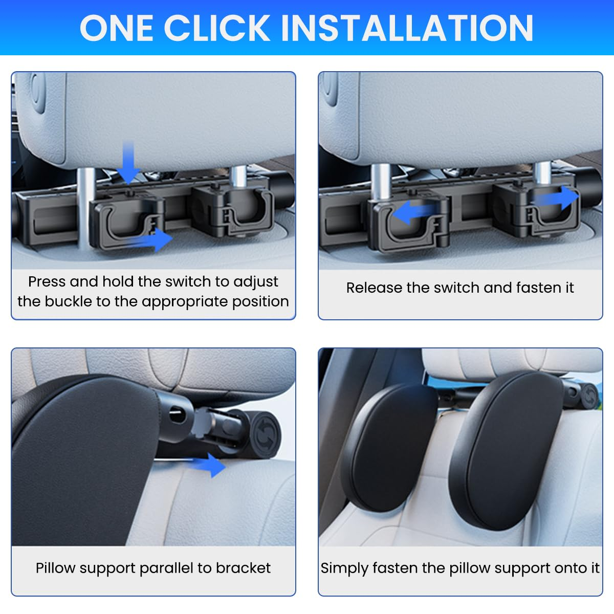 HeadrestPillow – Ergonomisches Verstellbares Auto-Kopfstützenkissen