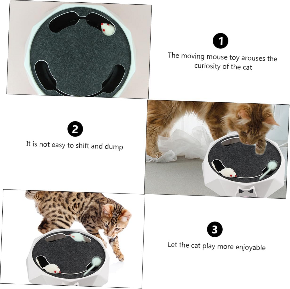 MouseHunting Interactive Cat Toy with Scratching Surface