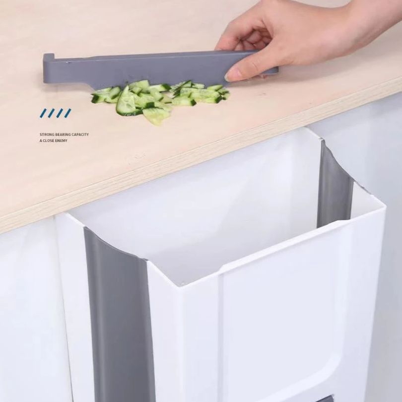 TrashHolder – Faltbarer Mülleimer-Halter für Schranktüren