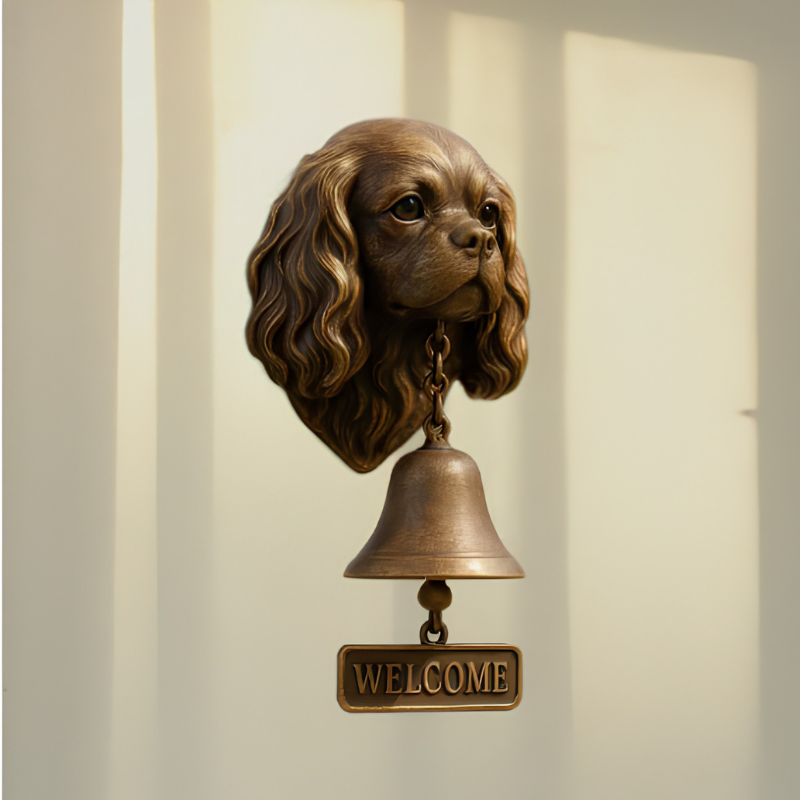 DogDoorbell – Rustikale Hundefigur-Türklingel im Vintage-Stil