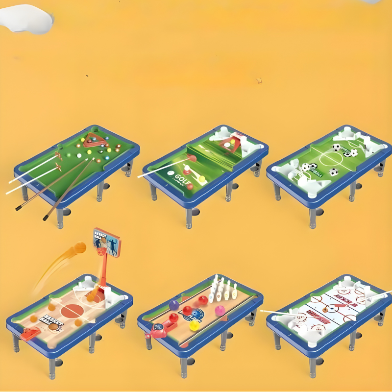 MiniArena 6-in-1 Tragbarer Mini-Spieltisch Für Familien