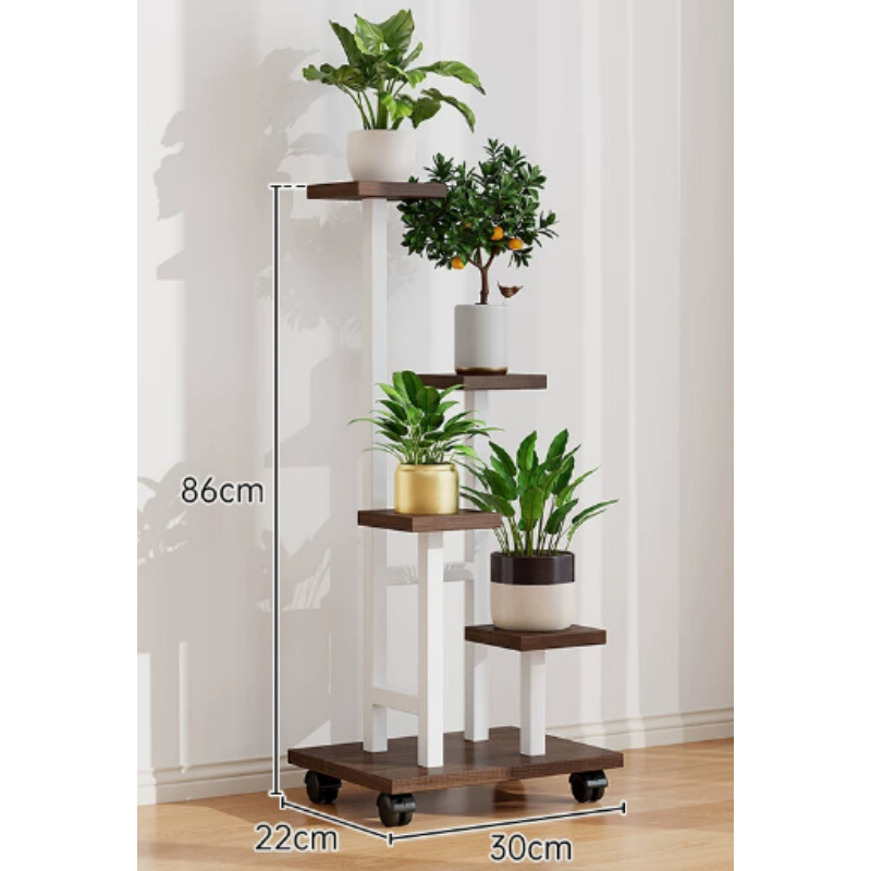 PlantStand Pflanzenständer in Walnuss/Weiß