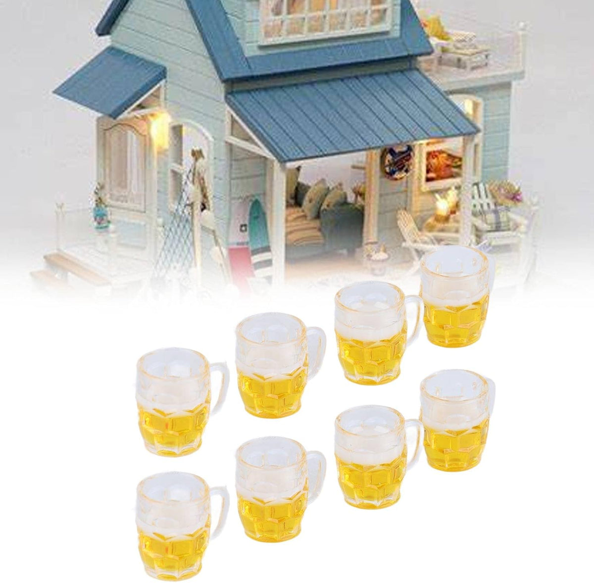 Oktoberfest Mini Bierkrüge Deko, Harz 12er-Set