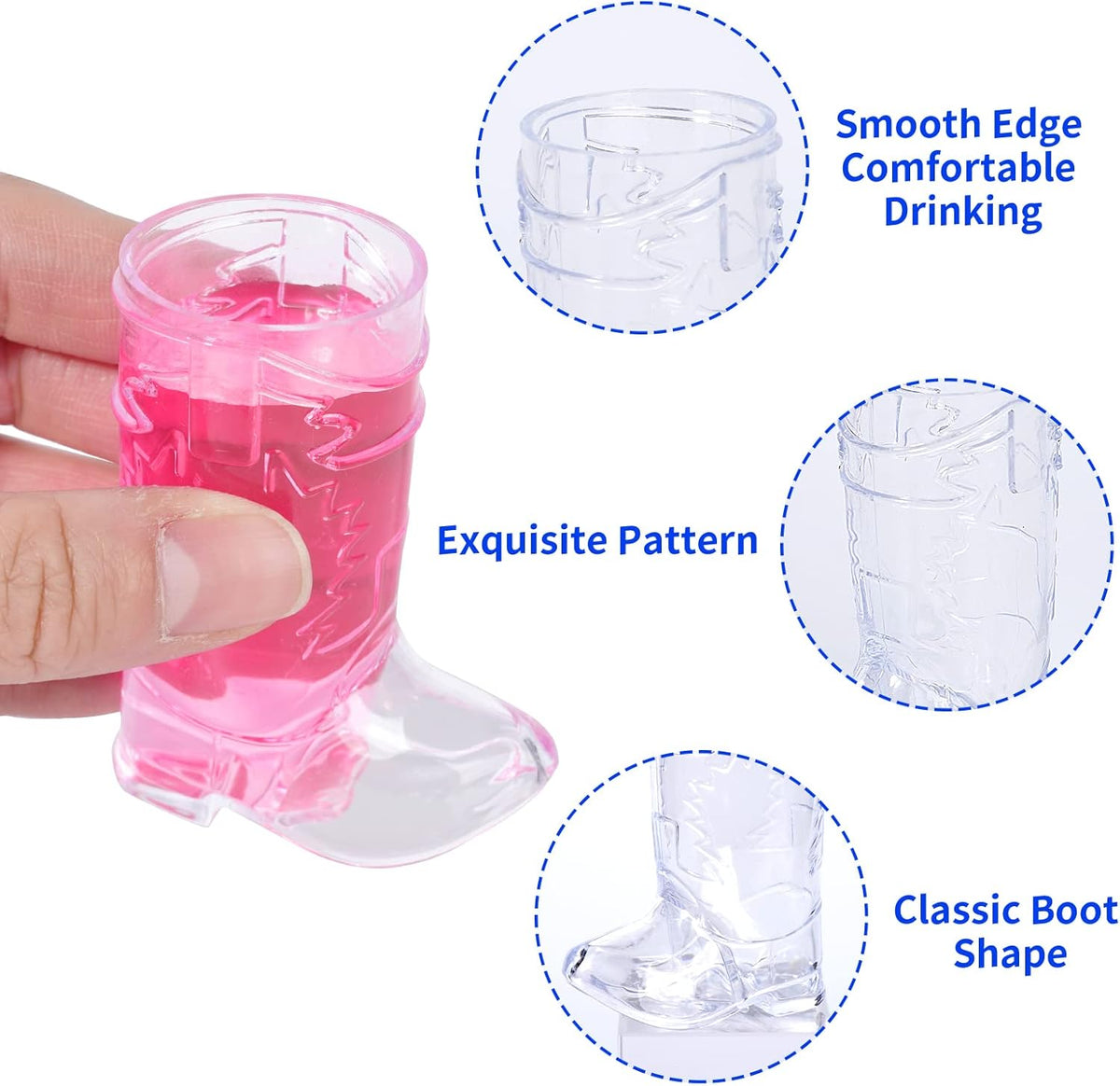 Party Shotgläser Cowboy Boot, 30er-Set 30ml