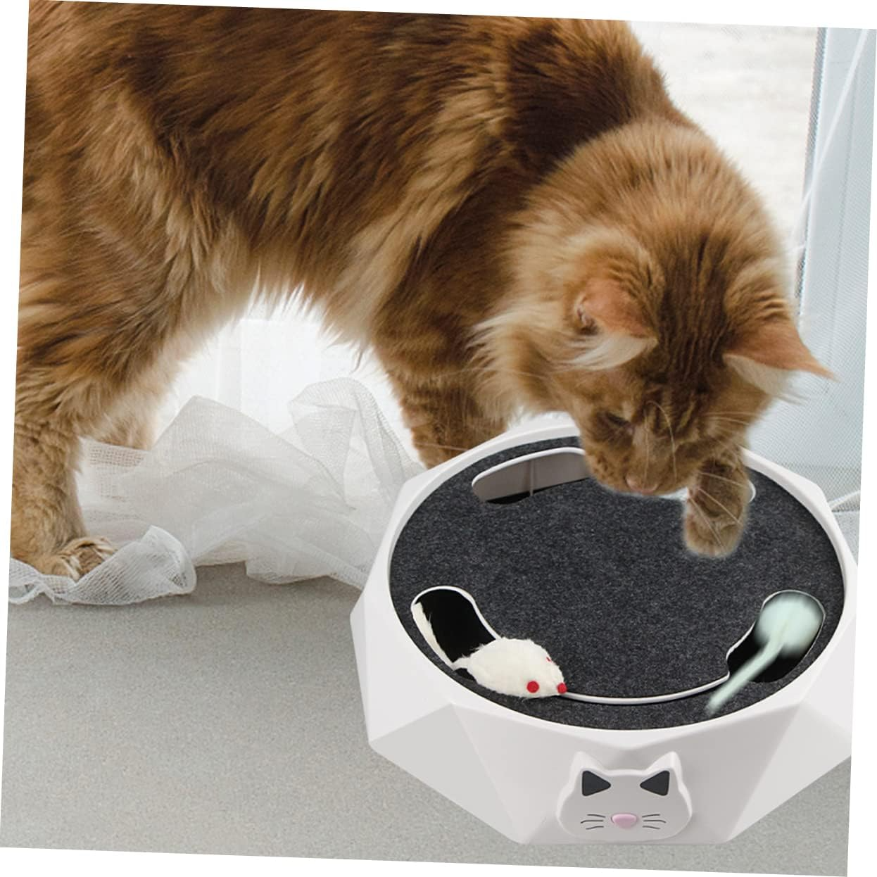 MouseHunting Interaktives Katzenspielzeug mit Kratzfläche