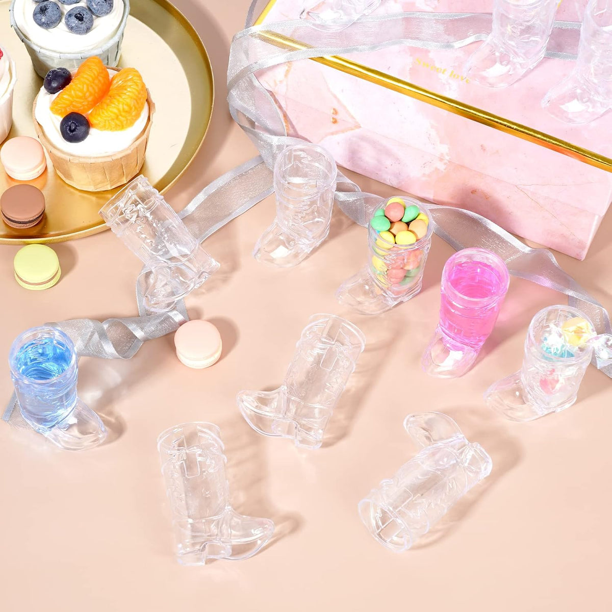 Party Shotgläser Cowboy Boot, 30er-Set 30ml